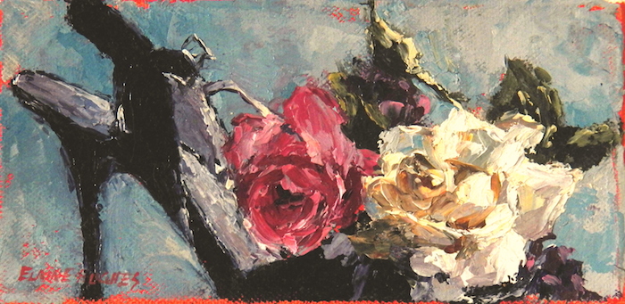 shoe and flowers